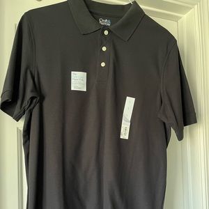NWT Croft & Barrow Black Short Sleeve Polo Shirt Men’s Large